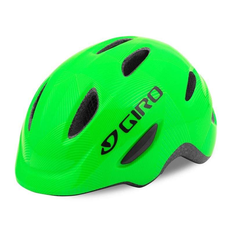 Kask dziecięcy juniorski GIRO SCAMP matte green lime lines 2019