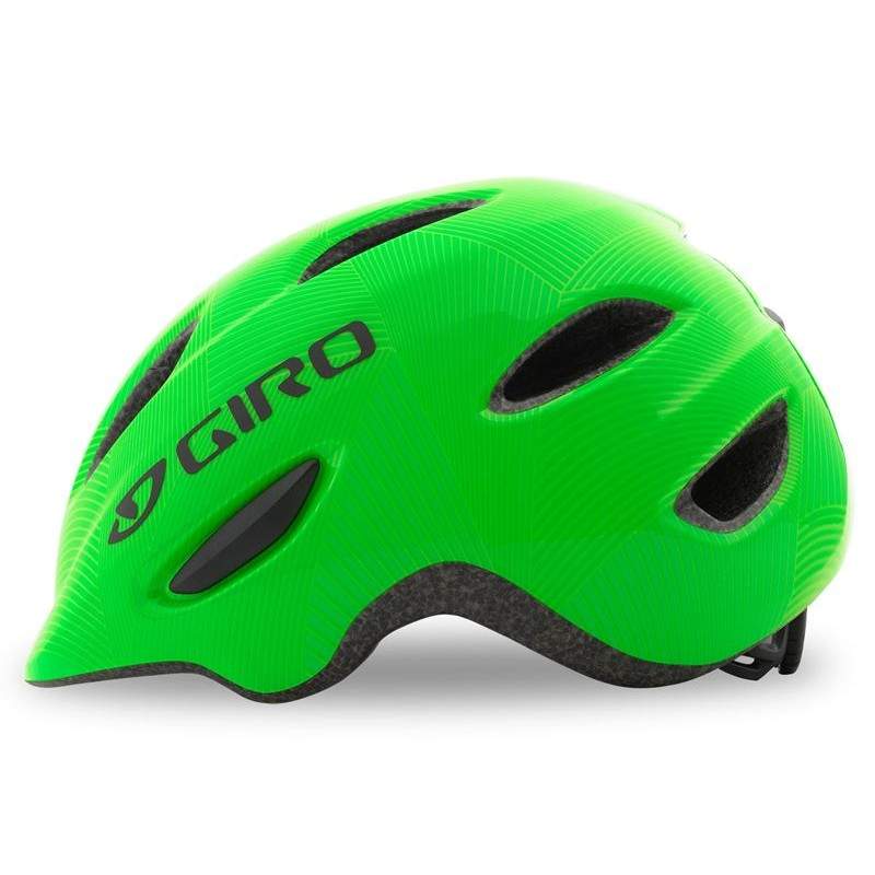 Kask dziecięcy juniorski GIRO SCAMP matte green lime lines 2019